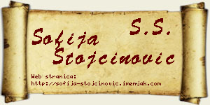 Sofija Stojčinović vizit kartica